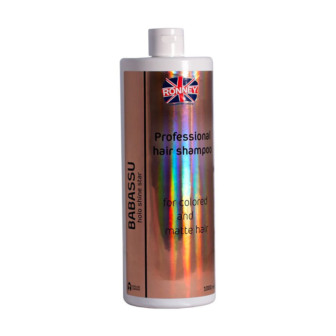 Шампунь Ronney HoLo Shine Star Babassu Shampoo для фарбованого волосся, з олією бабасу, 1 л